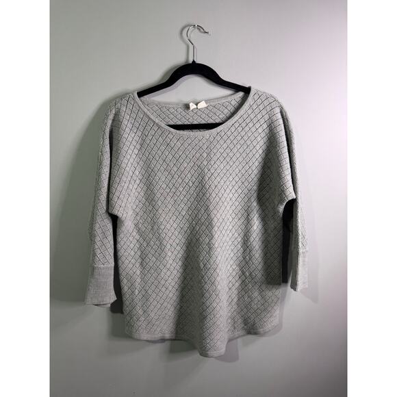 Moth by Anthropologie Grey Diamond Patterned Sweater - Picture 1 of 4